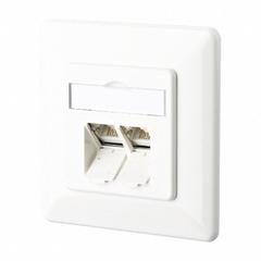 METZ CONNECT Wall Outlet: UP, GD-Zn (Zinc Die-Cast), LSA Terminal Block x RJ45, 45° Mounting Angle (MPN 130C381002-I). Key specifications — Housing Material: GD-Zn (Zinc Die-Cast); Includes Connector: Equipped; Mounting Type: UP; Product Type: Wall Outlet; Connector Color: White; Connection Type: LSA Terminal Block x RJ45.