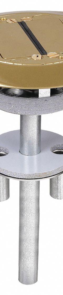 HUBBELL WIRING DEVICE-KELLEMS Fire Rated Poke Through: Round, (3) 3/4 in For Conduit Sizes, Brass (MPN S1PT4X4BRS). Key specifications — Cover Color: Brass; For Conduit Sizes: (3) 3/4 in; Brand: HUBBELL WIRING DEVICE-KELLEMS; Includes Cover: Cover Included.
