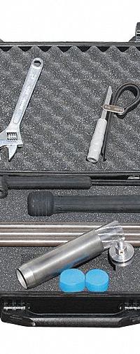 AMS Basic Soil Sampling Kit: Carbon Steel, 5/8 in Connection Size, 3 1/4 in Overall Dia, Threaded (MPN 209.51). Key specifications — Material: Carbon Steel; Connection Type: Threaded; Includes: Plastic End Caps; Brand: AMS.