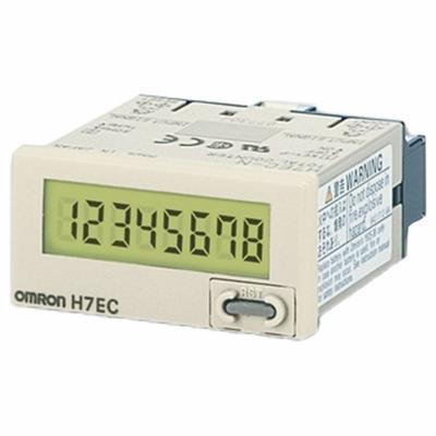 OMRON Electronic Counter: Totalizers, Front Panel Mounting, 1 in x 1 7/8 in, LCD