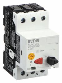 EATON Manual Motor Protector: Non-Reversing, 3 Poles, 2.5 A, Thermal Protection, Push Button (MPN XTPB2P5BC1). Key specifications — Maximum Voltage Rating: 600V AC; Brand: EATON; Thermal Units Required: None (Starter Includes Integrated Thermal Units); Frame Size (Width): 45mm (B Frame).