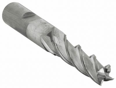 CLEVELAND Square End Mill: High Speed Steel, TiCN Coated, 4 Flute, 7/16" Mill Dia - General Purpose High-Speed Steel Square End Mills