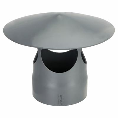 PLASTIC SUPPLY Rain Cap: PVC, For 6 in Duct Dia, 12 in Overall Lg, 6 5/8 in Inlet Dia - Rain Caps