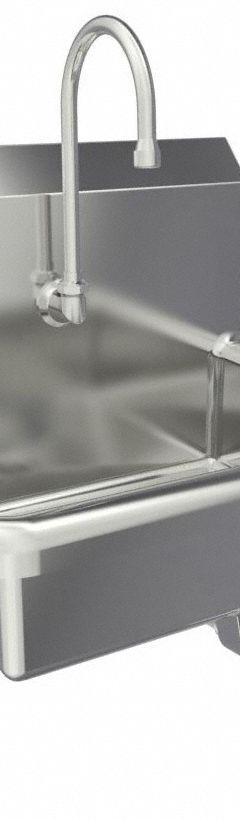 SANI-LAV Hand Sink: 1 Stations, 6 in Bowl Dp, 16 in Bowl Lg, 12 1/2 in Bowl Wd, Faucet Included (MPN 608). Key specifications — Includes Side Splash: Side Splash Not Included; Series: Stainless Steel Hand Wash Sink; Brand: SANI-LAV.