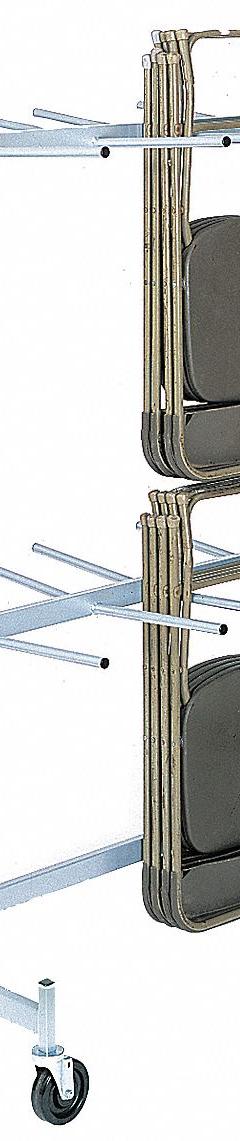 RAYMOND PRODUCTS Chair Cart: 500 lb, 43 1/2 in L x 32 in W x 84 in H, For 40 Chairs, (4) Swivel (MPN 920L). Key specifications — Frame Color: Gray; Brand: RAYMOND PRODUCTS; Caster/Wheel Configuration: (4) Swivel.