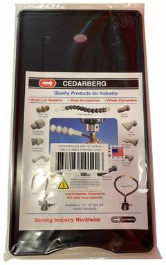 CEDARBERG Table Guard: Tray, Plastic, 5 lb Storage Capacity, Black, 17 1/4 in Overall Wd (MPN 8706-001)
