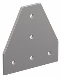 Tee Flat Plate: T Flat Plate, 45 Series, 6 mm x 135 mm x 135 mm, For 10 9/64 mm Slot Wd, 5 Holes (MPN 45-4340). Key specifications — Material: Aluminum; Brand: 80/20; Finish: Anodized.