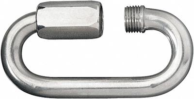 RONSTAN Connecting Link: Quick Link, 316 Stainless Steel, 1 1/16 in Overall Lg - Threaded Locking Connecting Links