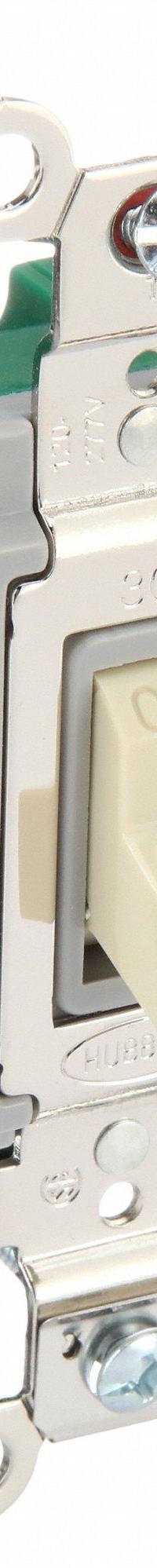 HUBBELL Wall Switch: Toggle Switch, Double Pole/Double Throw, Maintained, Ivory, 120/277V AC, 30 A (MPN HBL1388I). Key specifications — Illuminated: No; Voltage Rating: 120/277V AC.