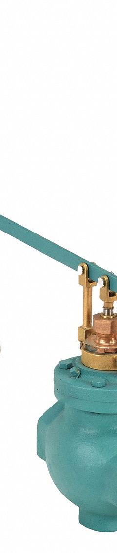 KECKLEY Float Valve Assembly: For Water Media, Angle Valve Body, Cylindrical, Horizontal Piping, Adj (MPN 27SG/IB). Key specifications — Body Material: Iron; Mounting: Horizontal Piping; Arm Adjustability: Adjustable; Brand: KECKLEY; Flow Rate: 384 gpm @ 40 psi; For Media: Water; Rod Thread: 5/16"-18; Valve Series: 7.