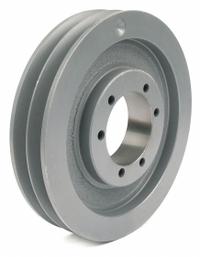 APPROVED VENDOR V-Belt Pulley: B80, 2 Groove, 8.35 in OD, Bushed Bore, SK, Quick Detachable (MPN 802B). Key specifications — attr1318293: B80; attr1318301: 8 in (5L, B); attr1318291: 4L, A, or AX.