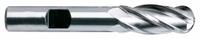 YG-1 Ball End Mill: Cobalt, TiN Coated, 4 Flute, 11/16" Mill Dia, 1-5/8" LOC, 3-3/4" OAL (MPN 43350CN)