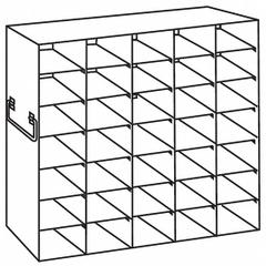 Upright Freezer Rack: 18 1/2 in Overall Lg, 5 3/4 in Overall Wd, Stainless Steel, Handles (MPN 0440245). Key specifications — Includes: Handles; Material: Stainless Steel; Product Type: Upright Freezer Rack; Brand: COLE-PARMER.