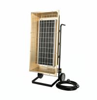 FOSTORIA Electric Infrared Heater: 6500 W Watt Output, Hardwired, 480V AC, 1 or 3 Phase, Wheeled (MPN P65-FSP-3). Key specifications — NEMA Plug Configuration: Hardwired; Heater Mounting Position: Horizontal or Vertical Burn; Includes: Electrical Enclosure; Phase: 1 or 3; Wattage Output: 6500 W; Voltage: 480V AC; Brand: FOSTORIA; Element Type: Flat Panel Emitter.