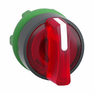 SCHNEIDER Short-Handled Selector Switch: 22 mm Panel Mount Size, 3 Positions - Illuminated Selector-Switch Operators