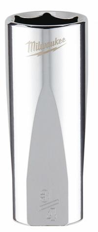 MILWAUKEE Deep Well Socket: SAE, 3/8 in Drive Size, 3/4 in Socket Size, 6-Point, Deep, Chrome (MPN 45-34-7500). Key specifications — attr1204417: MILWAUKEE; attr1204392: Chrome.