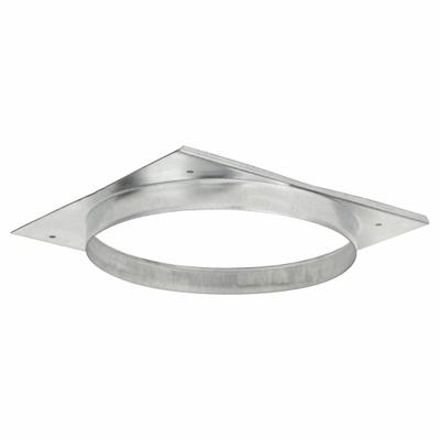 Dayton Round Duct Connector: Steel, Galvanized, 8 in x 8 in x 3/4 in - Replacement Parts for Bathroom Exhaust Fans