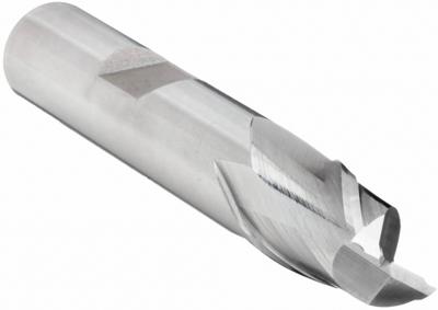 OSG Square End Mill: Cobalt, TiN Coated, 2 Flute, 3/8" Mill Dia, 9/16" LOC - General Purpose Cobalt Square End Mills
