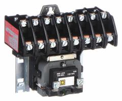 SQUARE D Lighting Magnetic Contactor: 8 Poles, 120V AC, 30 A (MPN 8903LO80V02). Key specifications — attr948947: SQUARE D.