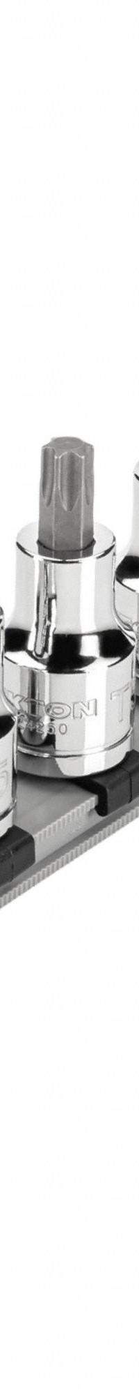 TEKTON Socket Set: 1 - 25 Pieces, 1/2 in Drive Size, 9 Pieces, T30 to T80 Tip Size Range, Torx (MPN SHB92107). Key specifications — attr1216280: Fixed Insert; attr1216283: TEKTON; attr1225718: T30 to T80; attr1227491: 1/2 in.