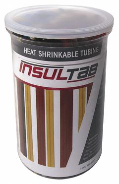 INSULTAB Heat Shrink Tubing Kit: 175 Pieces, 1/4 in/1/8 in/3/16 in/3/32 in/3/8 in, 2:1, 6 in, PVC (MPN 30-PVC-175BK). Key specifications — I.D. Before Shrinking: 3/16 in; Shrink Ratio: 2:1; Length: 6 in; Includes: (35) 3/8 in; Color: Black; Use With Wire Size: 0.09 in to 0.37 in; Shrink Tubing Kit Type: Heat Shrink Tubing Kit; Brand: INSULTAB.