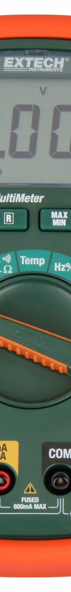 EXTECH Digital Multimeter: TRMS, CAT III 600V, 600 V Max AC Volt Measurement, Full Size Multimeter (MPN EX355). Key specifications — Instrument Counts: 6,000; Brand: EXTECH; Calibration Certificate Included: Not Included.