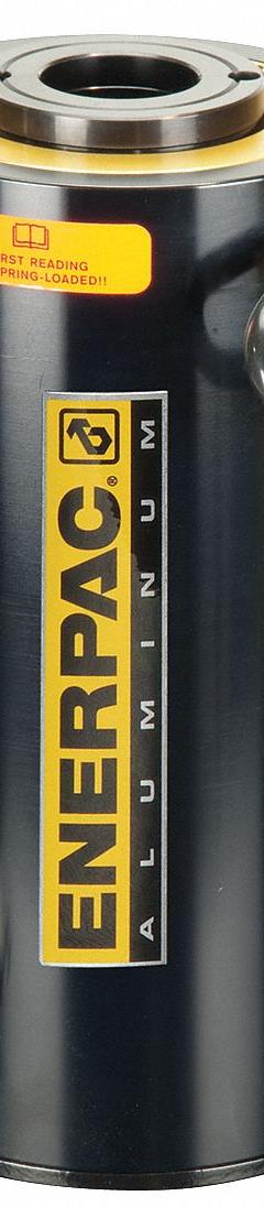 ENERPAC Lightweight Lock Nut Hydraulic Ram: 100 ton Nominal Capacity, 2 in Nominal Stroke Lg, RACL (MPN RACL1002). Key specifications — attr1108313: RACL; attr96792: 22.19 sq in; attr98878: ENERPAC.