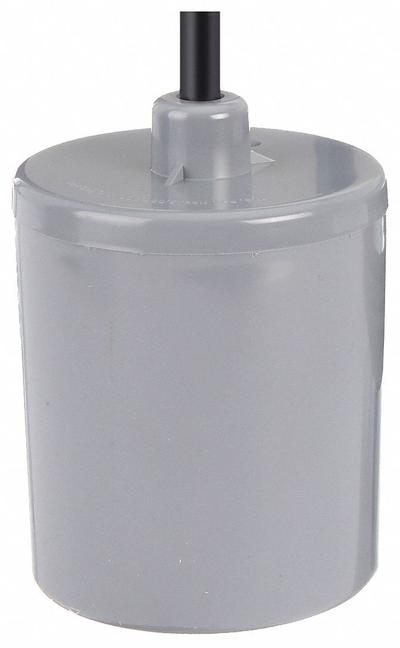 SJE-RHOMBUS Float Switch: Wide-Angle, Normally Open (Pump Down), 120V AC, 13 A, Piggyback Plug - General-Purpose Tether Float Switches