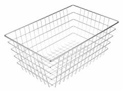 MARLIN STEEL WIRE PRODUCTS Storage Basket: Display Basket, Steel, Powder Coated, Silver (MPN 155-12)