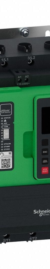 SCHNEIDER Soft Start: 208-690V AC, 88 A Output Current, With Bypass, IP20, 60/50 Hz, Three Phase (MPN ATS490D88Y). Key specifications — Control Voltage: 24V DC; Manufacturer Part Number: ATS490D88Y.
