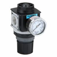 WILKERSON Regulator: Aluminum, 3/4 in NPT, 233 scfm, 5 psig to 125 psig, 300 psig Max Op Pressure (MPN R28-06-F0G0B). Key specifications — attr111664: Yes; attr111400: 28; attr111627: WILKERSON.