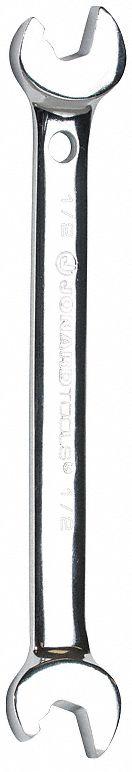 JONARD TOOLS Open End Wrench: Alloy Steel, Chrome, 1/2 in Head Size, 6 1/2 in Overall Lg - SAE, Double End, Speed-Style Open End Wrenches