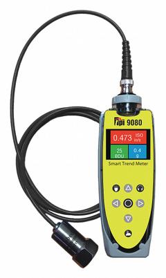 TEST PRODUCTS INTL. Vibration Meter: Vibration, 1 kHz to 10 kHz/2 Hz to 1 kHz, OLED, +/-5% Accuracy (MPN 9080). Key specifications — Brand: TEST PRODUCTS INTL.; Accuracy: +/-5%; Includes: Carrying Case; Digital Display Screen Type: OLED; Frequency Ranges: 2 Hz to 1 kHz; Certificate of Calibration: Not Included.