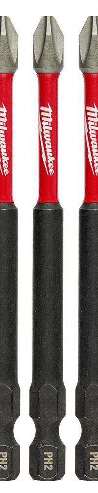 MILWAUKEE Power Bit: Power Bit, Imperial, PH2 Bit Industry Size, #2 Bit Size, Std, Hex, Impact, 5 PK (MPN 48-32-4564). Key specifications — attr1119695: MILWAUKEE; attr1119703: Alloy Steel; attr1119710: Standard; attr1119708: Hex; attr1202404: #2.