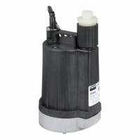 DAYTON Plug-In Utility Pump: 1/4 hp, 3/32 in Max. Dia. Solids, Intermittent Duty, 120V AC, Sensor (MPN 2VAN7). Key specifications — Shaft Seal Material: Ceramic/Nitrile Rubber/Stainless Steel; Impeller Material: Thermoplastic; Rated Voltage: 120V AC; Volute Material: Plastic; Brand: DAYTON.