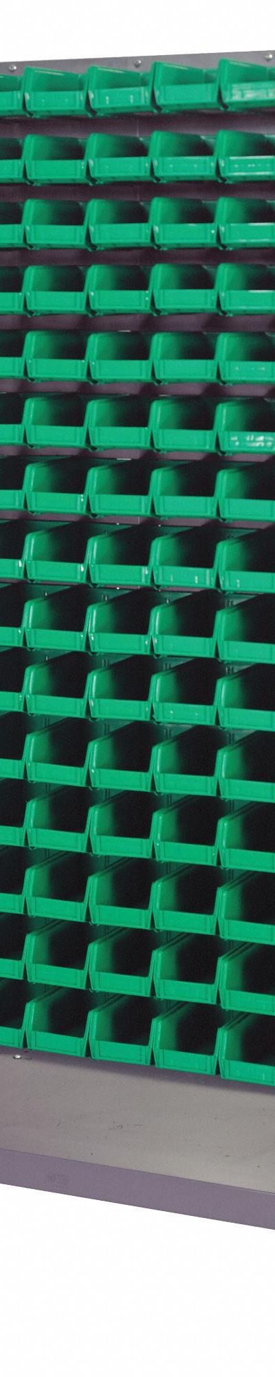 QUANTUM STORAGE SYSTEMS Mobile Louvered Floor Rack: 36 in x 24 in x 72 in - Vertical Mobile Louvered Racks with Bins
