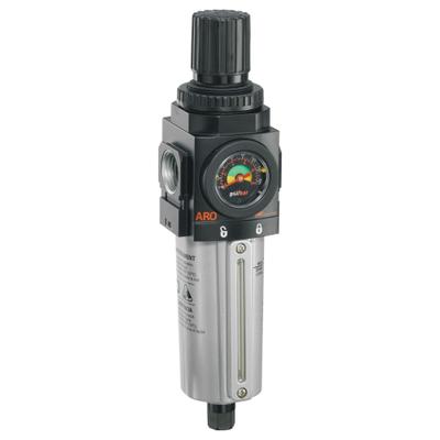 ARO Piggyback: Series 2000 Series, 3/4 in NPT, 142 scfm, 5 micron, 250 psi - ARO FRL Air Filter/Regulators