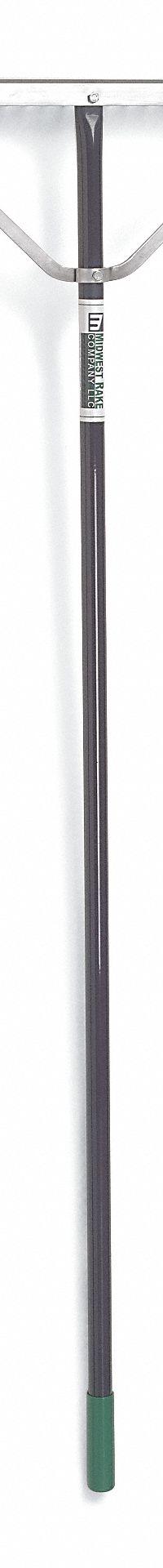 SEYMOUR MIDWEST Landscape Rake: Aluminum, Aluminum Handle, Straight Handle Type, 66 in Handle Lg (MPN 10024GR). Key specifications — Tine Material: Aluminum.