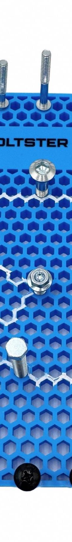 BOLTSTER Silicone Fastener Organizer: Blue, 3/8 in Overall Wd, 10 in Overall Lg, Silicone (MPN BTS-100001B). Key specifications — Material: Silicone; Brand: BOLTSTER; Color: Blue; Product Type: Tool Organizer.