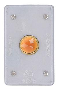 APPLETON ELECTRIC Weatherproof Cover: Malleable Iron, FD/FS, Pilot Lamps, 1 Gangs, No Enclosure (MPN FSK-1JAC). Key specifications — Brand: APPLETON ELECTRIC; Color: Gray; Compatible with Product Type: Pilot Lamps; Compatible with Series: FD; Mounting Orientation: Horizontal or Vertical.