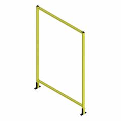 T-Slot Framing System Panel: Stand-Alone, Yellow, 72 in H x 48 in W x 5 1/2 in D, Solid (MPN 48339). Key specifications — Finish: Powder-Coated; Brand: FAZTEK; Panel Color: Clear; Panel Type: Solid; Color: Yellow; Material: Polycarbonate; Assembly: Assembled; Manufacturer Part Number: 48339.