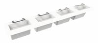 BRADLEY Wash Station: OmniDeck, Glacier, Terreon®, Sensor, 126 in Overall Lg, 26 in Overall Wd (MPN S93-764). Key specifications — Series: OmniDeck; Includes: Soap Dispenser; Color: Glacier; Brand: BRADLEY; Sink Type: Wash Station; Material: Terreon®; Sink Material: Polymer Resin.