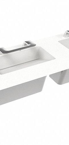 BRADLEY Wash Station: OmniDeck, Glacier, Terreon®, Sensor, 126 in Overall Lg, 26 in Overall Wd (MPN S93-764). Key specifications — Series: OmniDeck; Includes: Soap Dispenser; Color: Glacier; Brand: BRADLEY; Sink Type: Wash Station; Material: Terreon®; Sink Material: Polymer Resin.