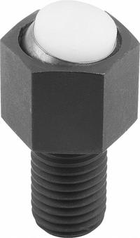KIPP Threaded Gripper w/Flat Pad: Acetal Pad, M10, 30 mm Thread Lg, 10 mm Pad Dia, 4 kN Max Load (MPN K0289.710X030). Key specifications — Brand: KIPP.