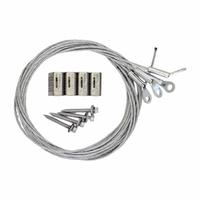 Suspension Kit: 5 ft Cable Lg, WC3 Cable Size, 1/4 in Fitting Size, 45° Eyelet, Cable Lock (MPN 32041). Key specifications — Includes: 2 in Wood Screw; Lock Type: Cable Lock; Brand: DURODYNE; Cable Size: WC3; Fitting Type: 45° Eyelet.