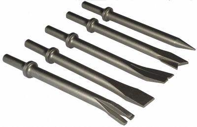 SPEEDAIRE Chisel Set: 0.401 in Shank Size, Round, Round, 13/32 in Chisel Tip Wd - Chisel Sets for Air Hammers