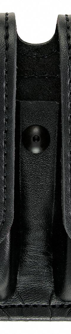HEROS PRIDE Magazine Pouch: Black, Synthetic Leather, Plain, 5 1/2 in x 1 3/8 in, Snap Closure (MPN 1434PN). Key specifications — attr188437: Black; attr188438: Synthetic Leather; attr188431: Magazine Pouch.
