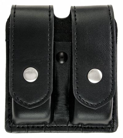 HEROS PRIDE Magazine Pouch: Black, Synthetic Leather, Plain, 5 1/2 in x 1 3/8 in - Duty Equipment Pouches