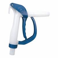 FINISH THOMPSON Drum Pump Nozzle: Manual, No Meter Included, 24 gpm Max. Flow Rate, PVDF, PVDF (MPN 111030-5). Key specifications — Nozzle Body Material: PVDF; Compatible Manufacturer Model Number: DSFV004; Brand: FINISH THOMPSON; Spout Connection Type: Hose Barb; Spout Material: PVDF; Nozzle Extension Type: No Extension Included; Wetted Materials: EPDM/PVDF.