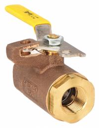 APOLLO Manual Two-Way Ball Valve: 3/8 in, Bronze, Straight, FNPT x FNPT, 600 psi Max. Pressure (CWP) (MPN 75-102-01). Key specifications — Brand: APOLLO; Handle: Locking Lever.